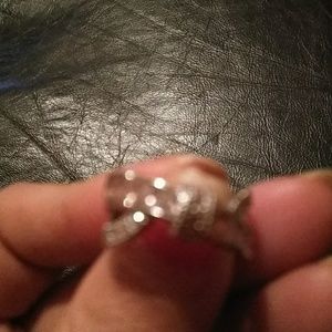 Sterling silver pink ice ring